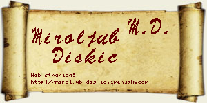 Miroljub Diskić vizit kartica